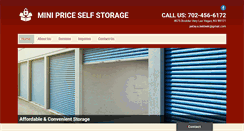 Desktop Screenshot of minipriceselfstoragelv.com